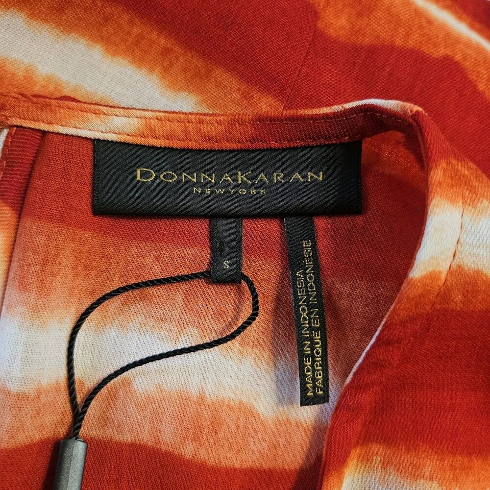 Donna Karan New York NWT Womens SM Sleeveless Tank Blouse Sunset Orange Colors - Picture 7 of 9
